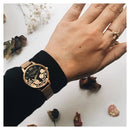 Montre Olivia Burton Midi Dial Lace Detail Black Dial & Rose Gold Midi Mesh - PRECIOVS
