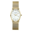 Montre Rosefield The Oval Blanc Acier Or Mesh V10 - PRECIOVS