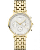 Montre Rosefield GABBY Chrono blanc or jaune NWG-N90 - PRECIOVS