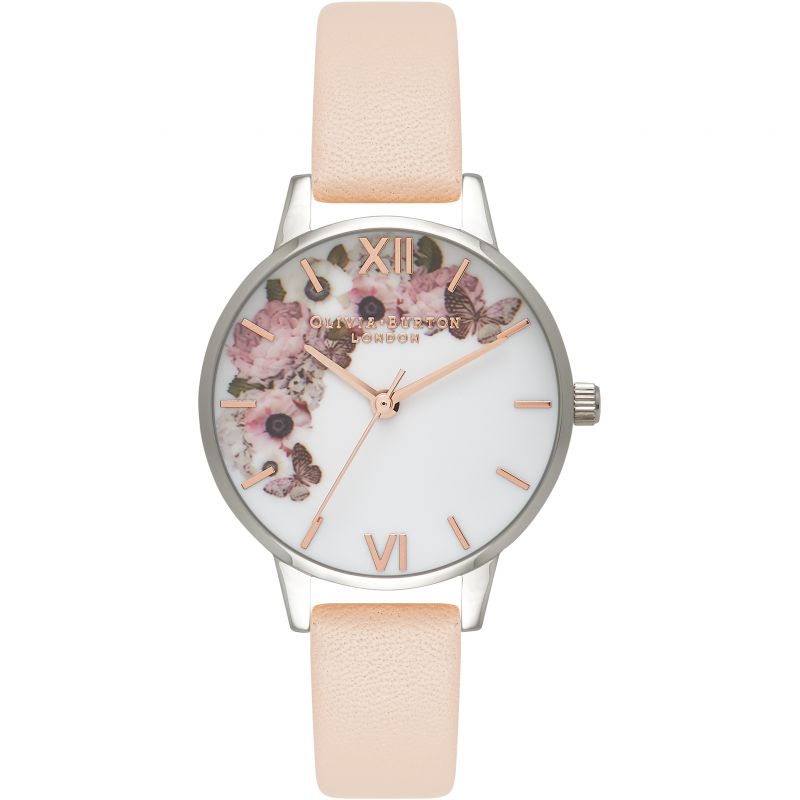 Montre Olivia Burton Signature Floral Rose Gold Silver & Nude Peach OB16EG75 - PRECIOVS