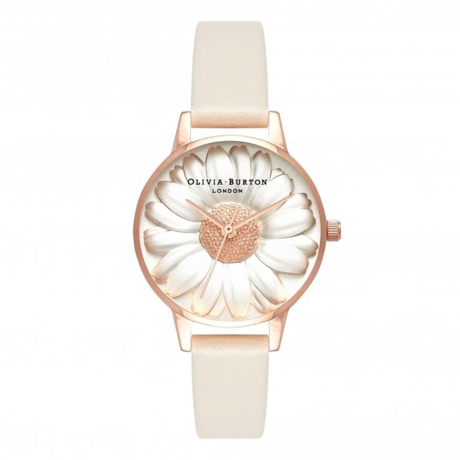 Montre Olivia Burton FLOWER SHOW 3D DAISY Rose Gold Vegan Nude OB16FS101 - PRECIOVS
