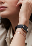 Montre Rosefield THE BOXY Noir Or Rose QBBR-Q10 - PRECIOVS