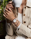 Montre Rosefield THE PREMIUM GLOSS Blanc Rose Or Rose SHPWR-H37 - PRECIOVS