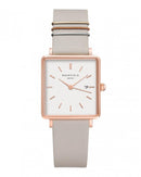 Montre Rosefield THE BOXY Blanc Gris Or rose - PRECIOVS