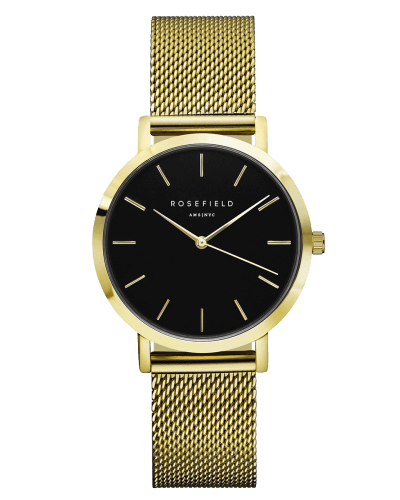 Montre Rosefield The TRIBECA Black Mesh Gold TBG-T60 - PRECIOVS