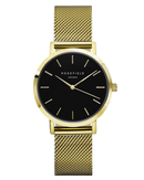 Montre Rosefield The TRIBECA Black Mesh Gold TBG-T60 - PRECIOVS