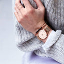 Montre Rosefield The TRIBECA White Mesh Rose Gold TWR-T50 - PRECIOVS