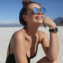 Lunettes de Soleil Kapten & Son Amsterdam Matt Black Blue Mirrored - PRECIOVS