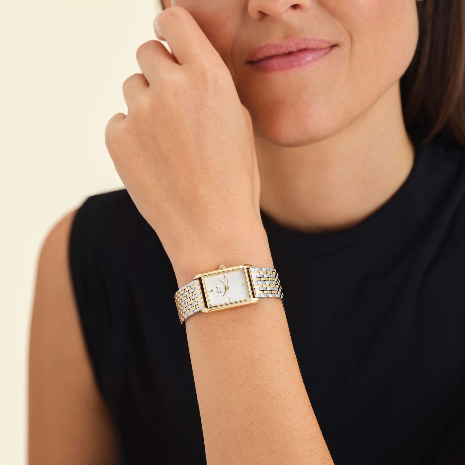 Montre Rosefield Heirloom Cadran Blanc Acier Duotone H03