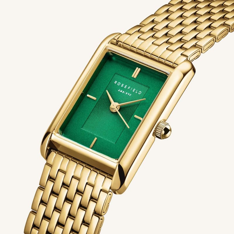 Montre Rosefield Heirloom Cadran Vert Émeraude Acier Or H05