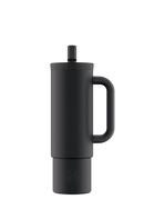 Gourde avec paille réutilisable 24Bottles Straw Cup Tuxedo Black 800ml