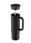 Gourde avec paille réutilisable 24Bottles Straw Cup Tuxedo Black 800ml