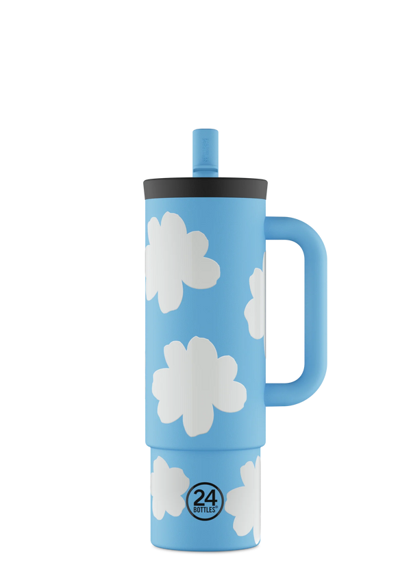 Gourde avec paille réutilisable 24Bottles Straw Cup Daydreaming 800ml