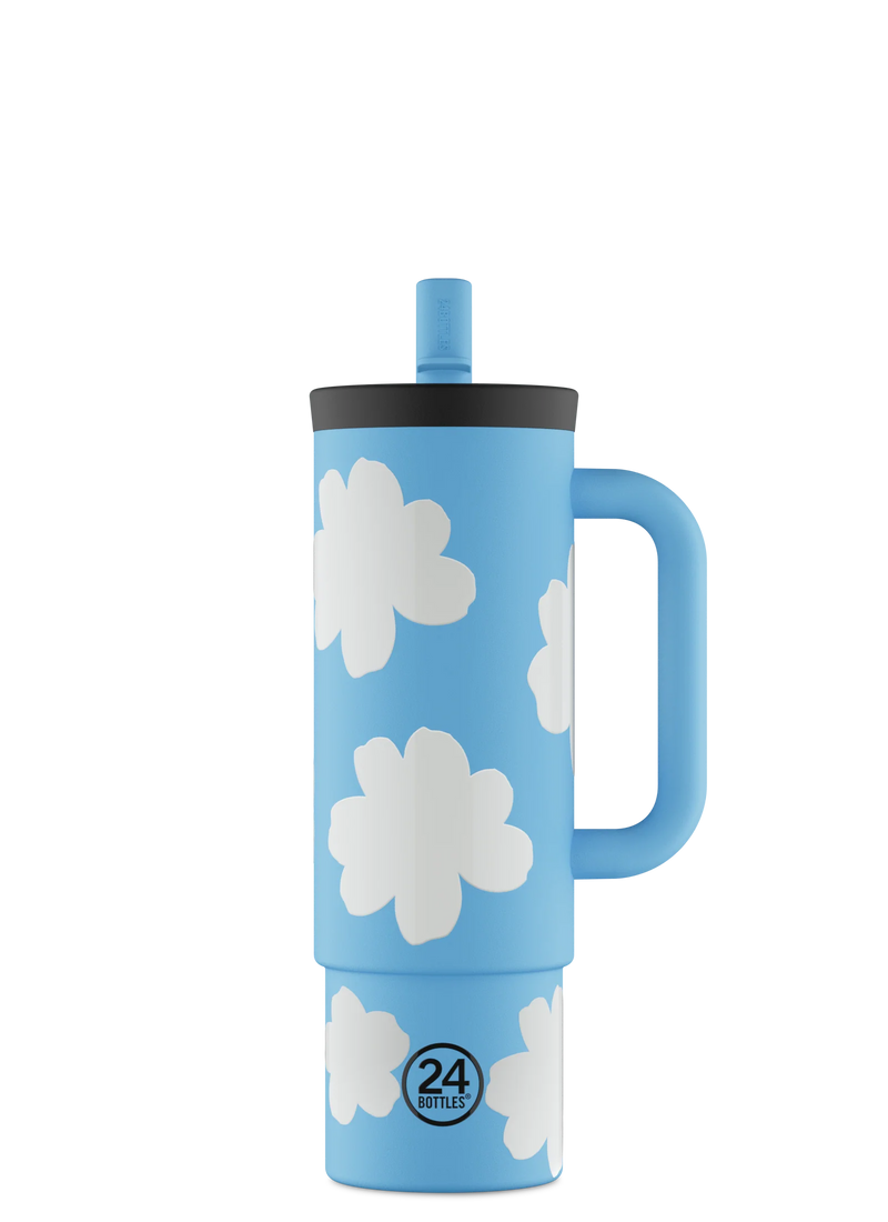 Gourde avec paille réutilisable 24Bottles Straw Cup Daydreaming 800ml