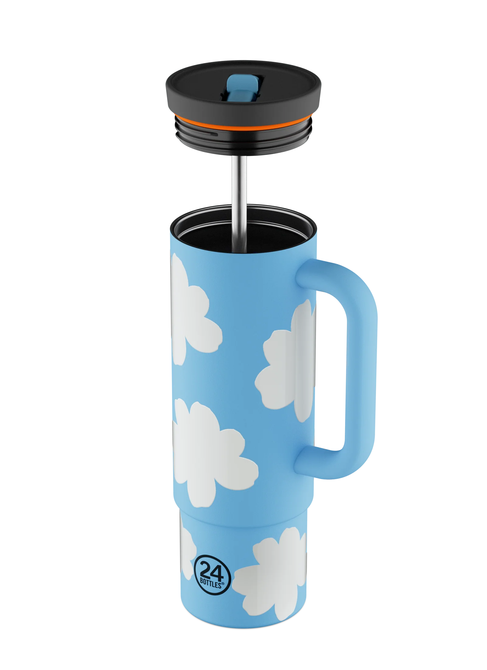 Gourde avec paille réutilisable 24Bottles Straw Cup Daydreaming 800ml
