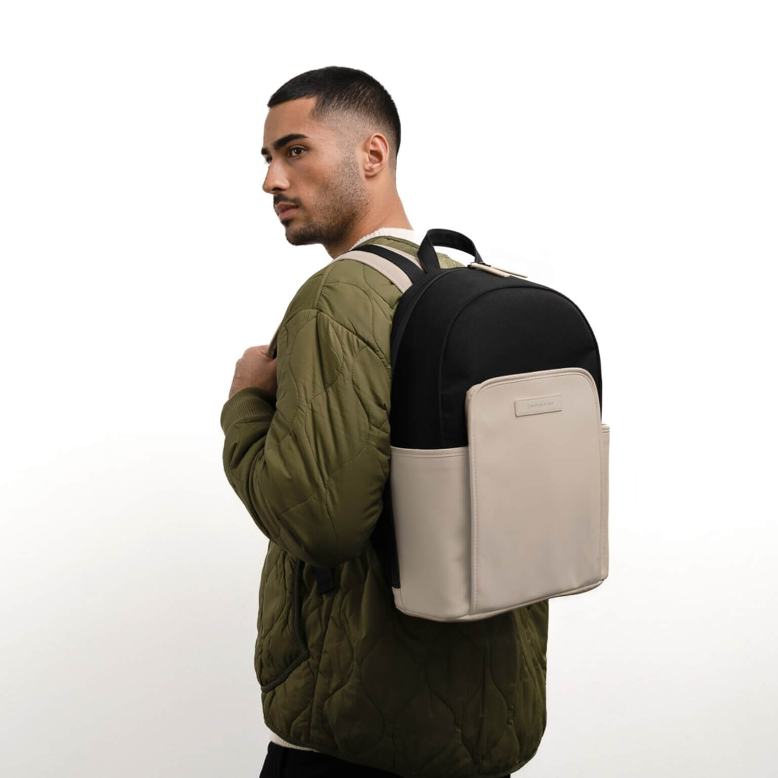 Sac à dos Kapten & Son Aalborg Cream Black - PRECIOVS