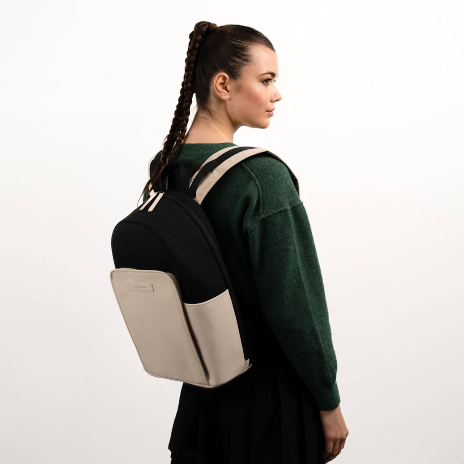 Sac à dos Kapten & Son Aalborg Cream Black - PRECIOVS