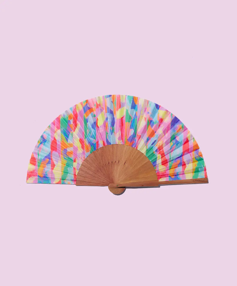 Éventail artisanal A Fan Of Chromatic Collage