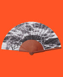 Éventail artisanal A Fan Of Max Charcoal Forest - PRECIOVS