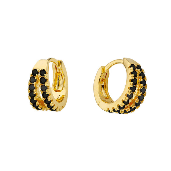 Boucles d'oreilles MYA BAY Black Double Delhi BO-341.G