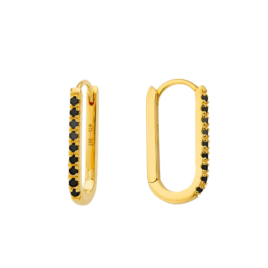 Boucles d'oreilles MYA BAY Black Shiny Jazzy BO-342.G