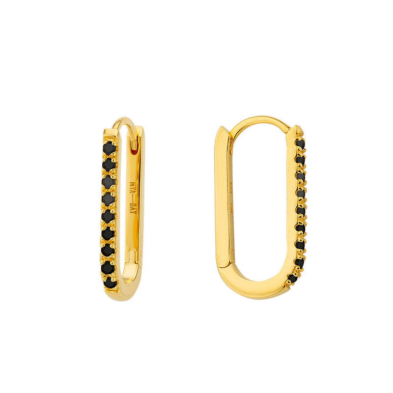 Boucles d'oreilles MYA BAY Black Shiny Jazzy BO-342.G