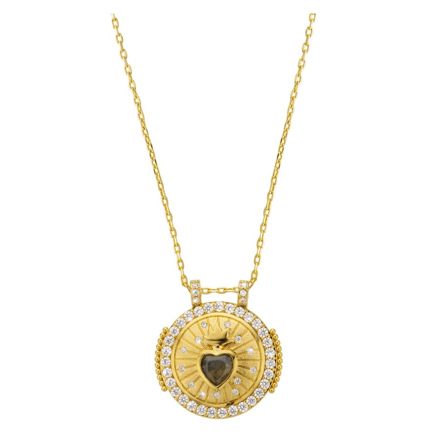 Collier MYA BAY  Labradorite Heart Boho CO-289.G
