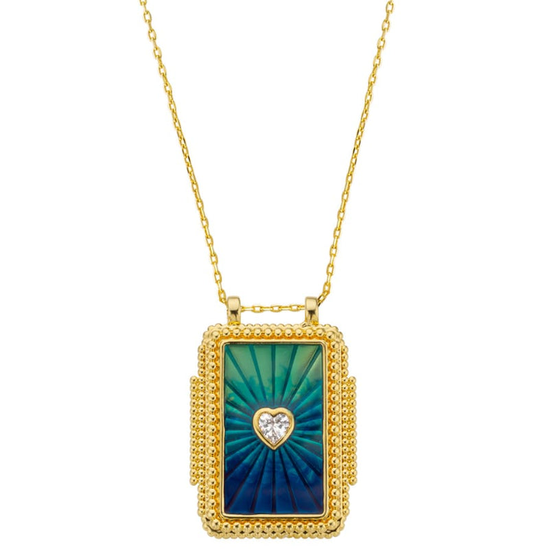 Collier MYA BAY Blue Rainbow Heart Twice Boheme CO-314.G