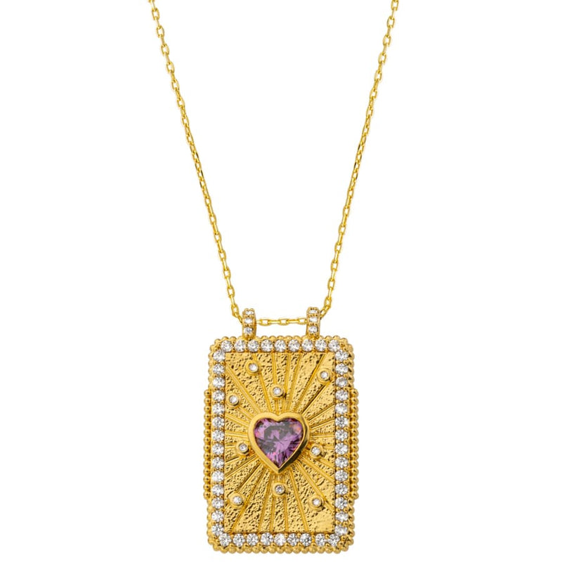 Collier MYA BAY Amethyst Heart Boheme CO-315.G