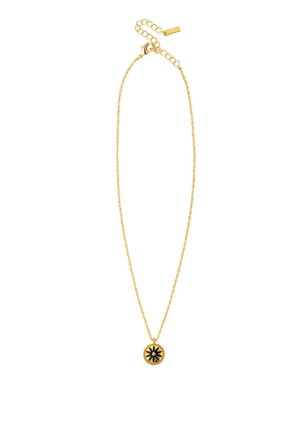 Collier MYA BAY Black Flower CO-402.G
