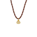Collier MYA BAY Brown Shell CO-480.G - PRECIOVS