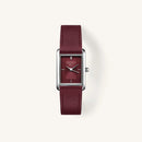 Montre Rosefield Heirloom Argent Cadran Bordeaux Cuir H08