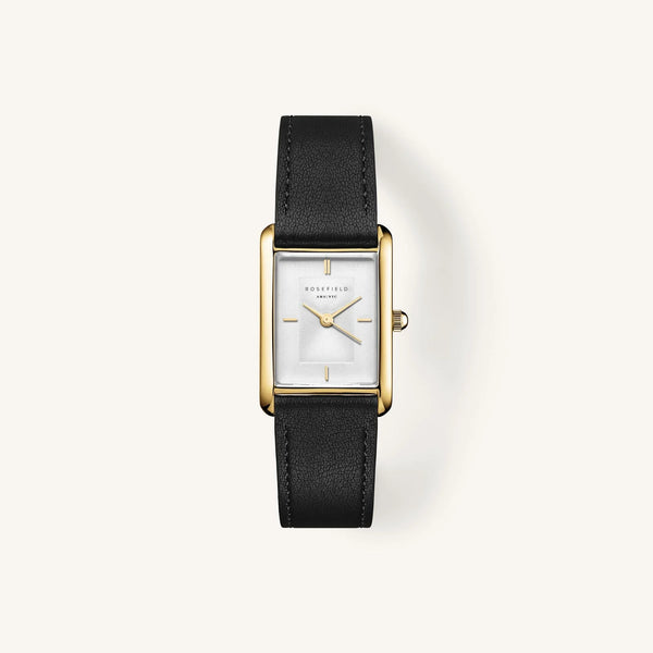 Montre Rosefield Heirloom Cadran Blanc Cuir Noir H06