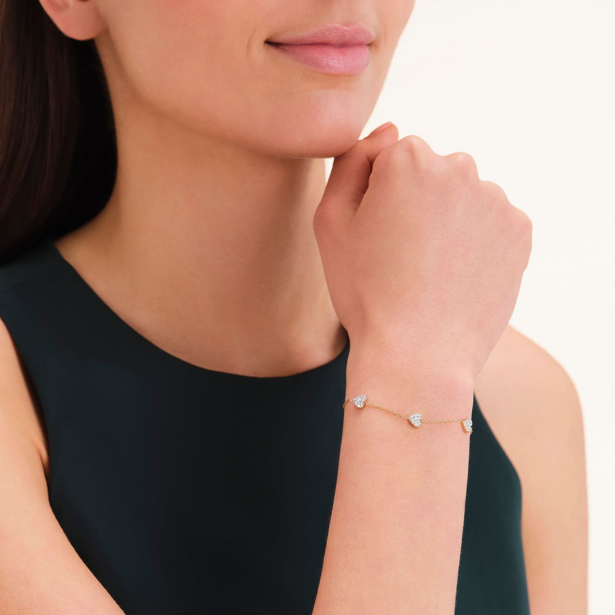 Bracelet Rosefield 3 Cœurs J1278