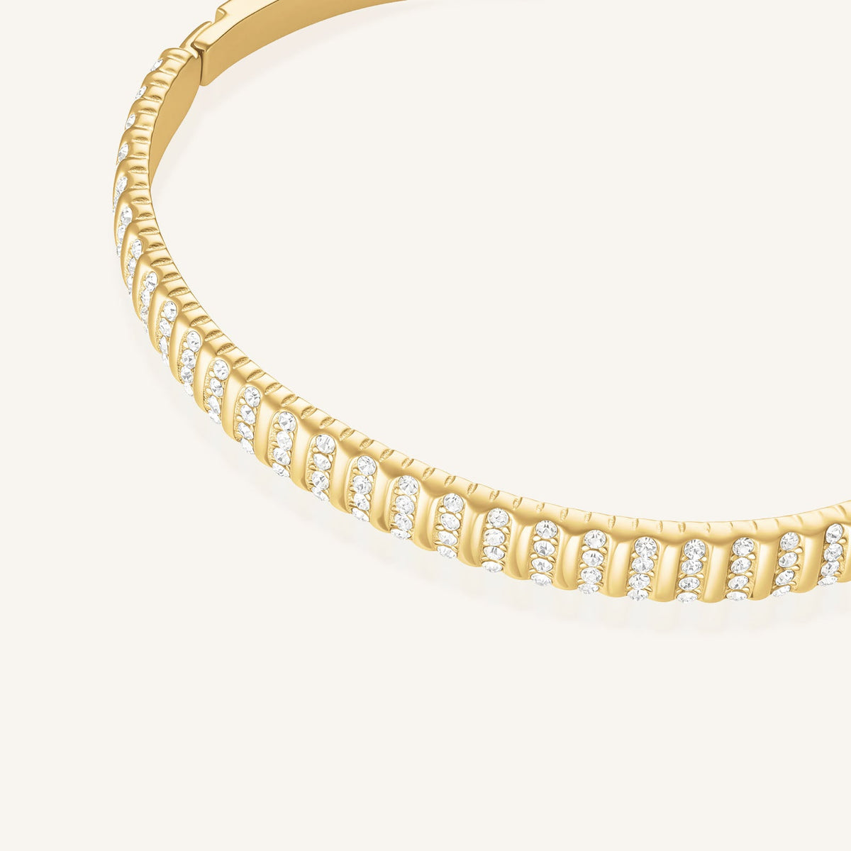 Bracelet Rosefield Jonc Pavé à Rayures J1287