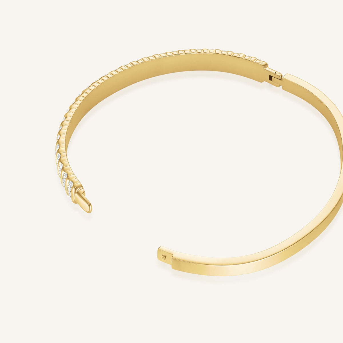 Bracelet Rosefield Jonc Pavé à Rayures J1287