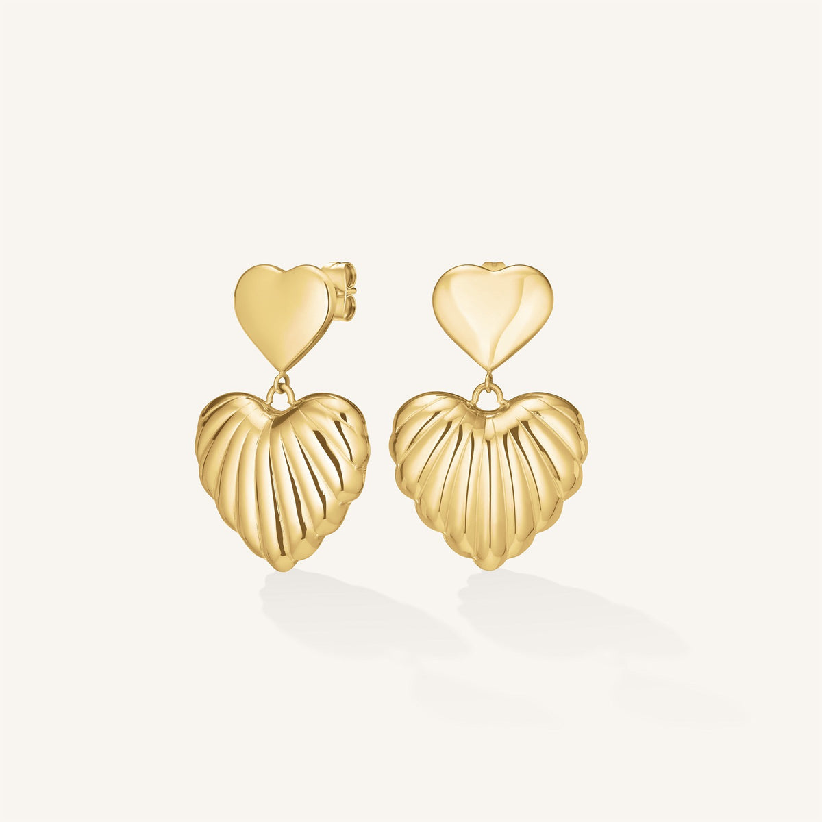 Boucles d'oreilles Rosefield Double Cœurs J984