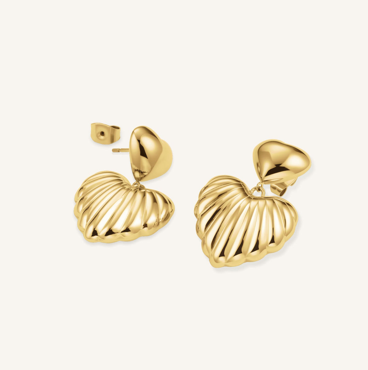 Boucles d'oreilles Rosefield Double Cœurs J984