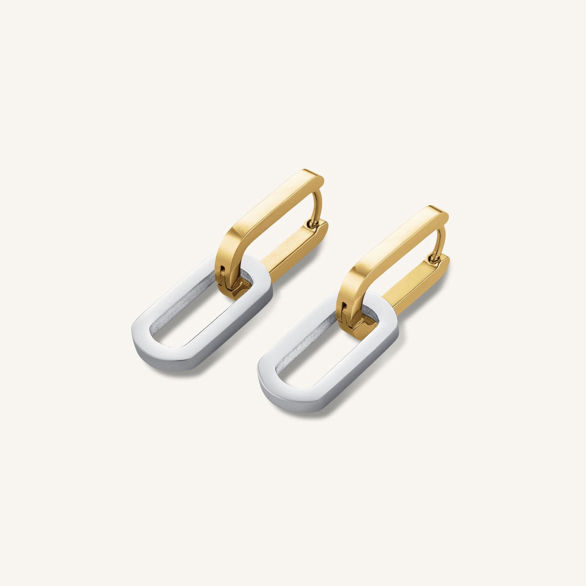 Boucles d'oreilles Rosefield Duotone Link Créoles J712