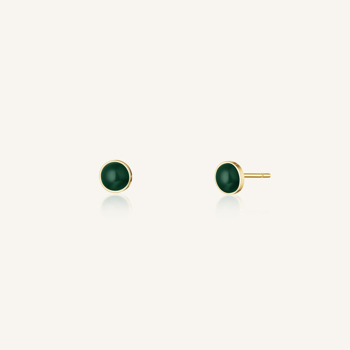 Boucles d'oreilles Rosefield Puces Émail et Pavé J1365