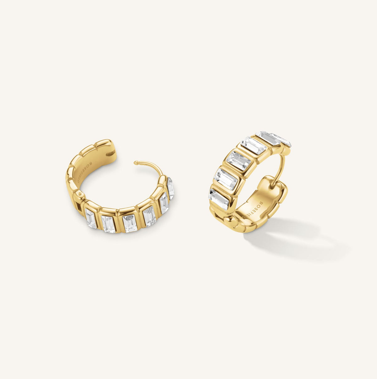 Boucles d'oreilles Rosefield Anneaux Multi-Octogones J1130