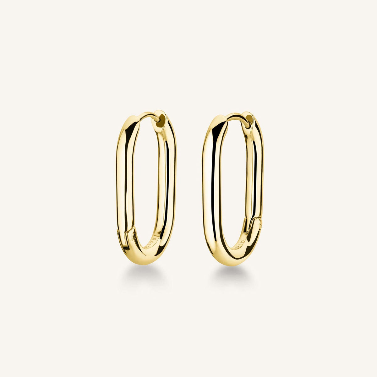 Boucles d'oreilles Rosefield Créoles Ovales Or J567