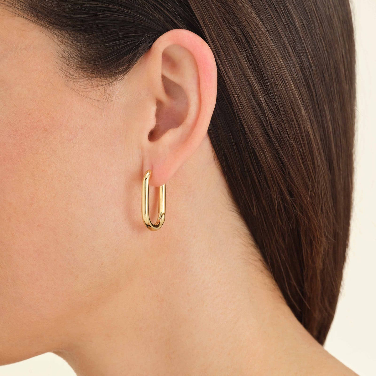 Boucles d'oreilles Rosefield Créoles Ovales Or J567