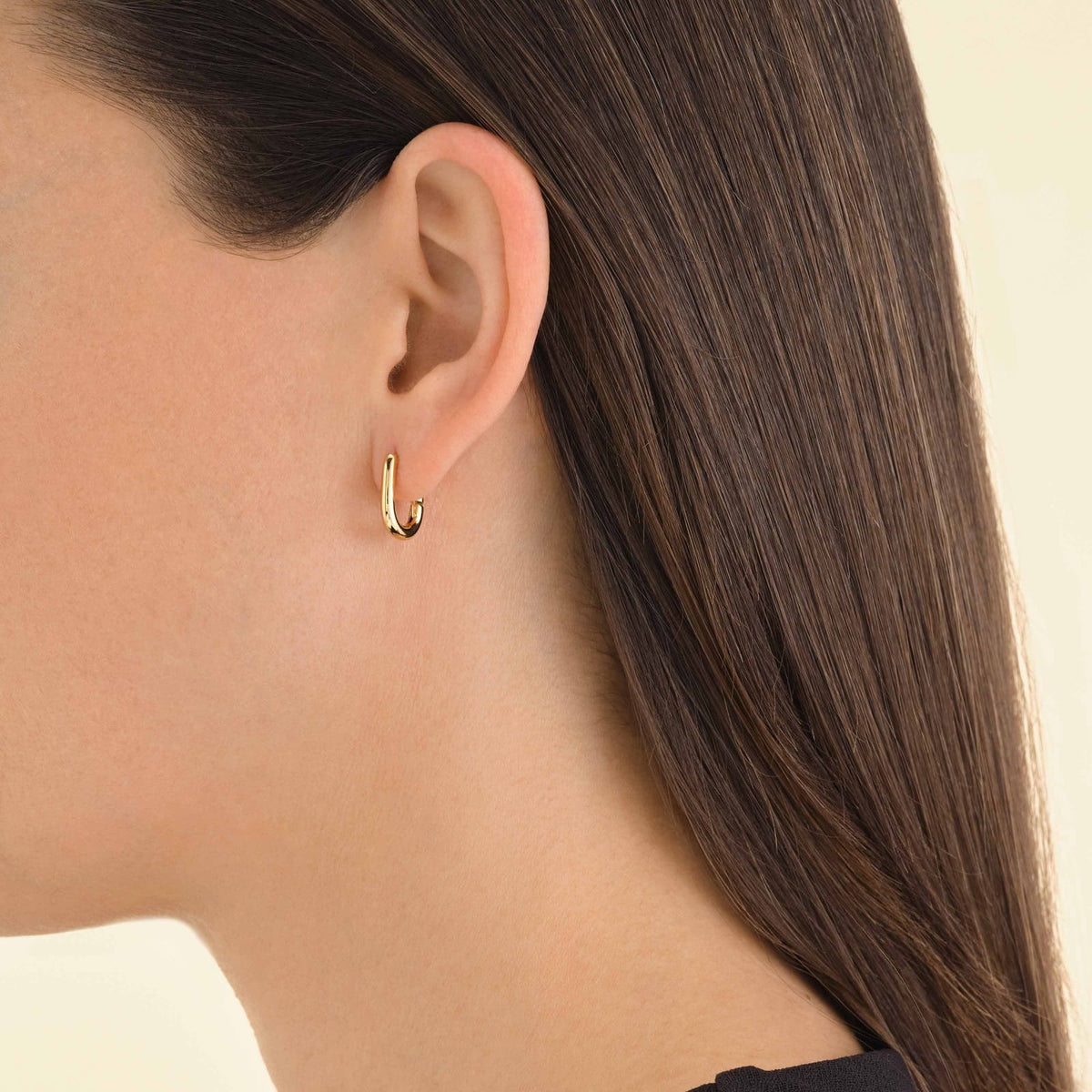 Boucles d'oreilles Rosefield Petites Créoles Ovales J569