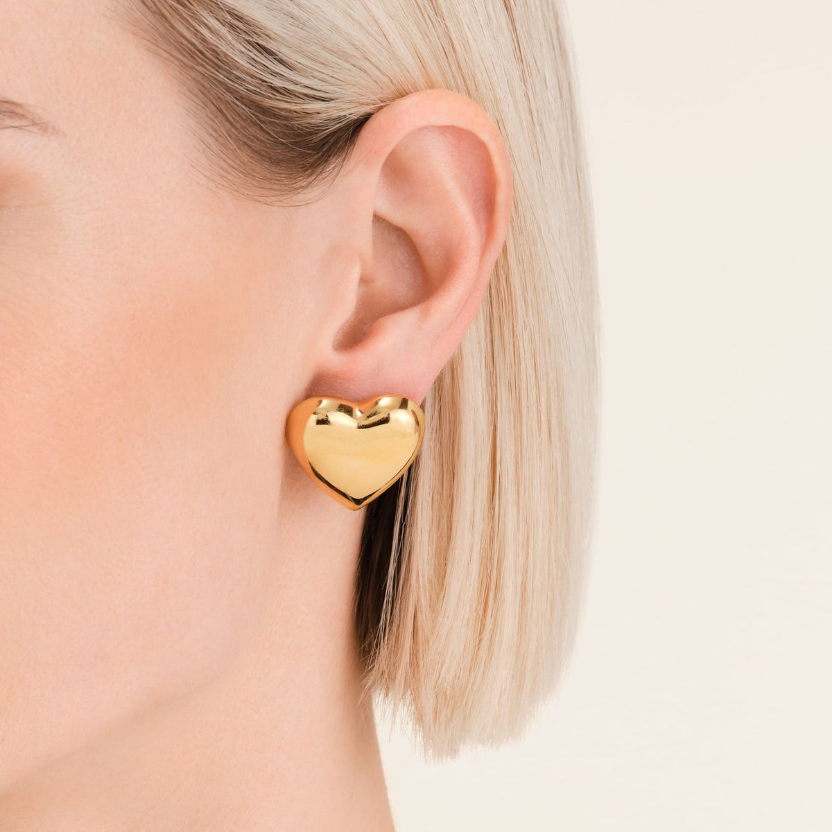 Boucles d'oreilles Rosefield Grand Cœur J983