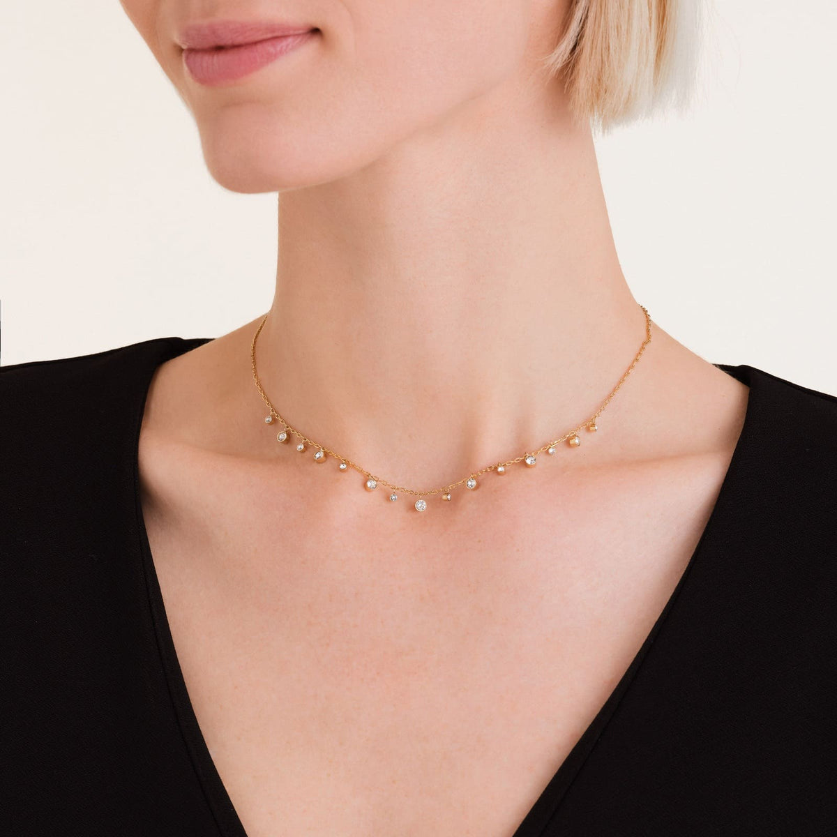 Collier Rosefield Breloques Cristaux J1017