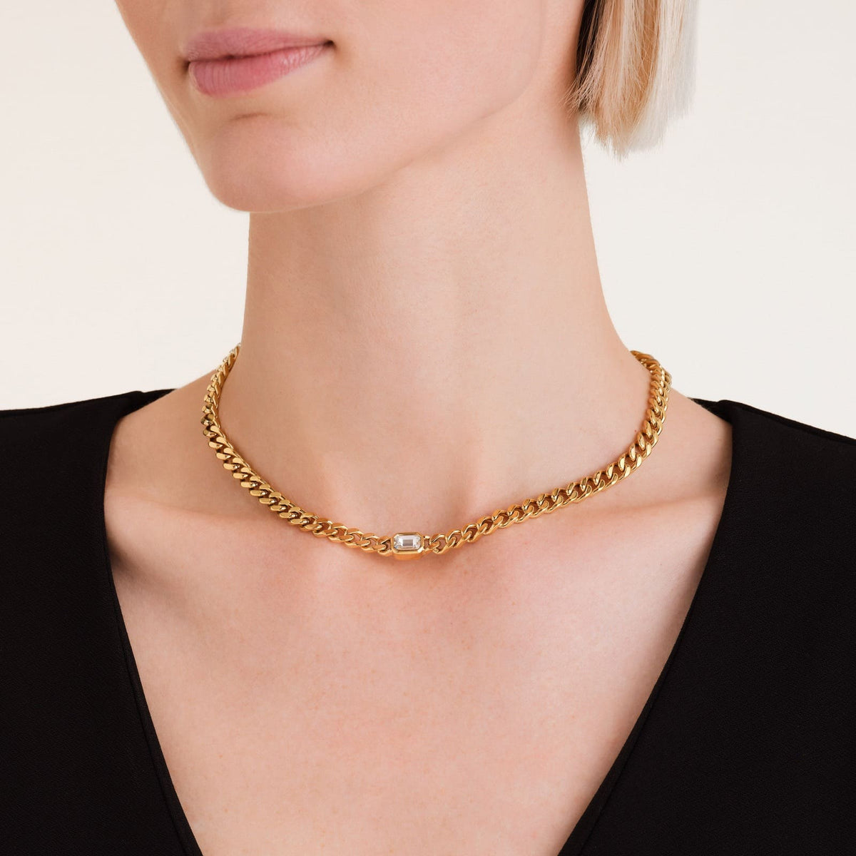 Collier Rosefield Ras-du-cou Octogone J1131