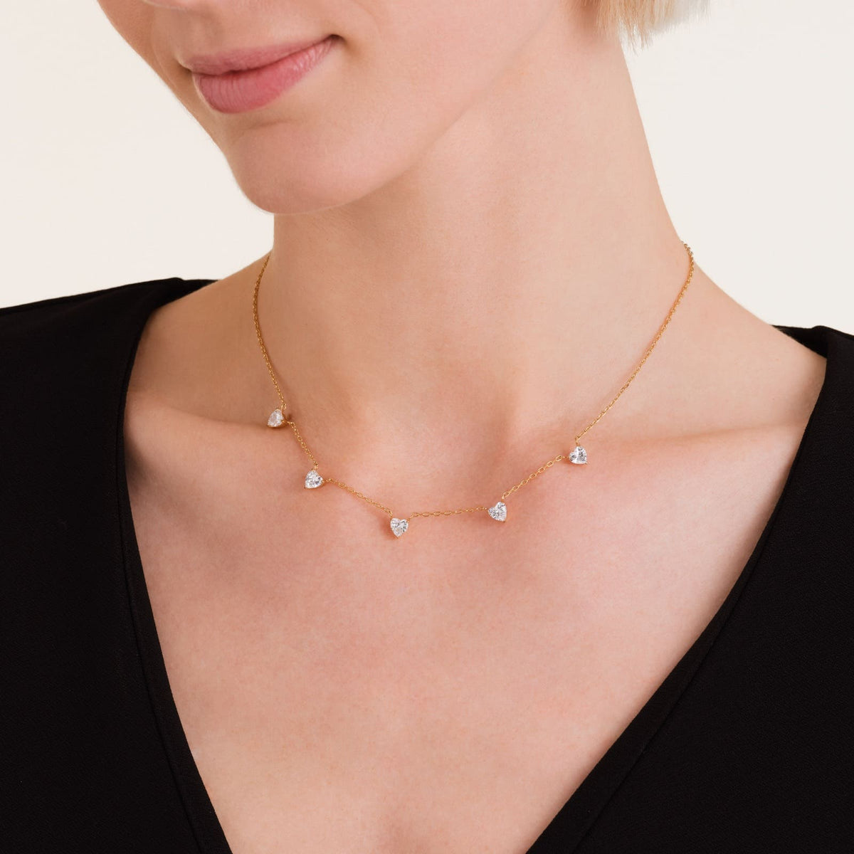 Collier Rosefield Cœurs J1005