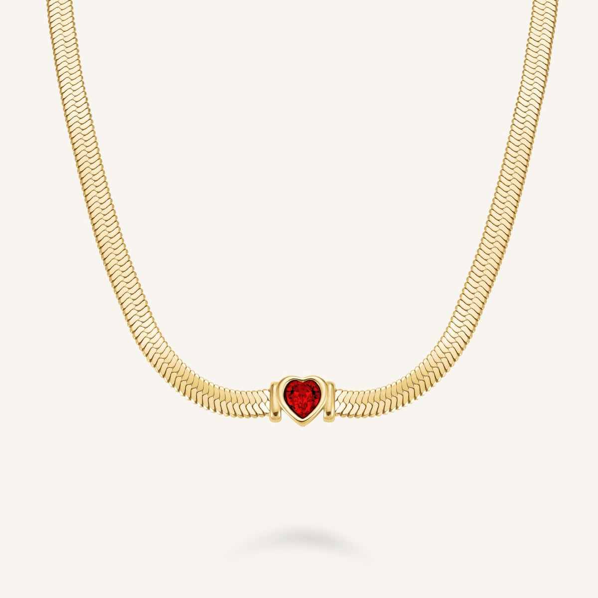 Collier Rosefield Ras du Cou Chaîne Serpent et Cœur J1004