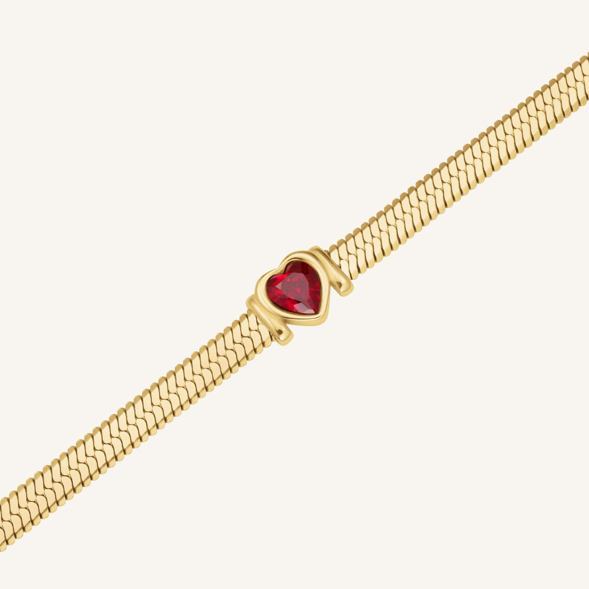Collier Rosefield Ras du Cou Chaîne Serpent et Cœur J1004